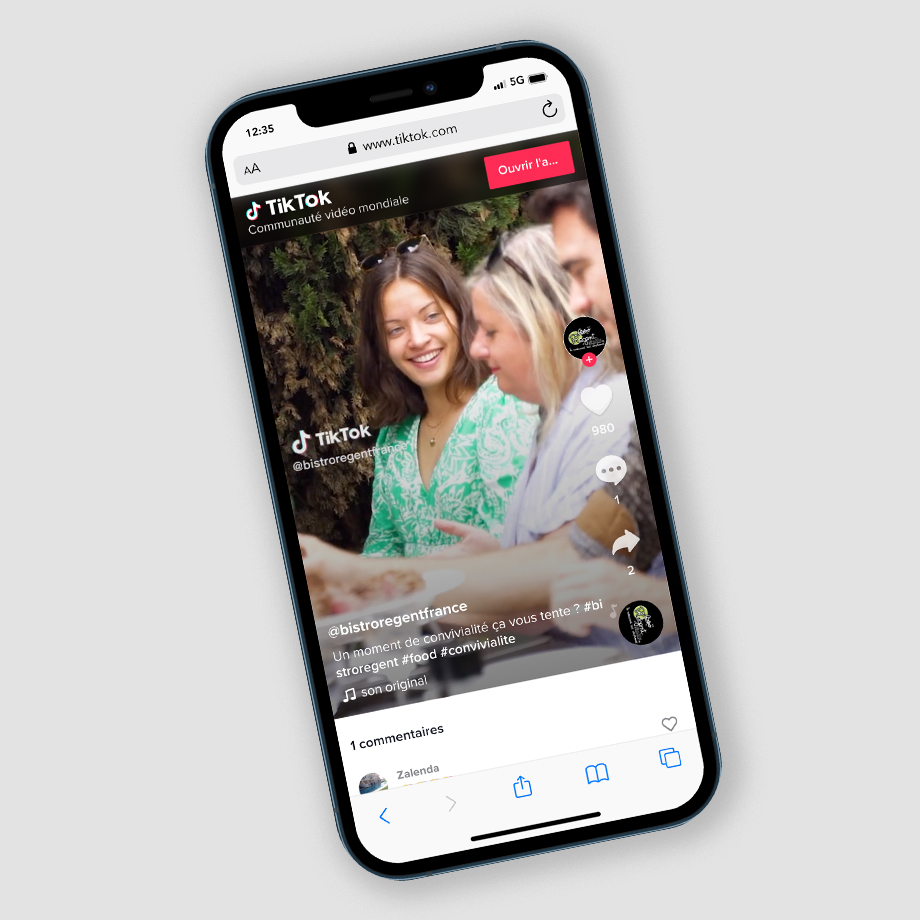 B52 - Cas client Bistro Régent Campagne Tiktok